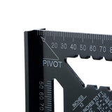 NNEDSZ Woodworking Square Layout Gauge - Angle Ruler Measuring Tool - 7 Inch Black Metric