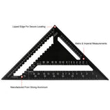 NNEDSZ Woodworking Square Layout Gauge - Angle Ruler Measuring Tool - 7 Inch Black Metric