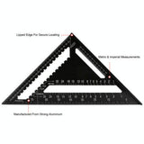 NNEDSZ Woodworking Square Layout Gauge - Angle Ruler Measuring Tool - 7 Inch Black Metric