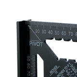 NNEDSZ Woodworking Square Layout Gauge - Angle Ruler Measuring Tool - 7 Inch Black Metric
