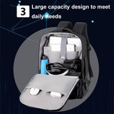 NNEDSZ Waterproof Expandable Laptop Backpack with Usb Port - Black