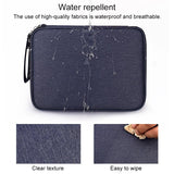 NNEDSZ Waterproof Multi-function Storage Bag for Digital Accessories - l - Navy Blue