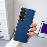 NNEDSZ Star Series Nano Electroplating Pu Case For Samsung Galaxy Z Fold 4 - Elephant Grey