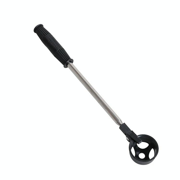 NNEDSZ Foldable Golf Ball Picker with Stainless Steel Rod - 8 Sections - Black