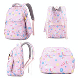 NNEDSZ Kids Backpack Set with Lunch Bag & Pencil Case - 3 in 1 - Pink