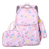 NNEDSZ Kids Backpack Set with Lunch Bag & Pencil Case - 3 in 1 - Pink