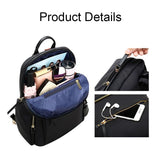 NNEDSZ Black Anti-theft Laptop Backpack with Wear-resistant Design