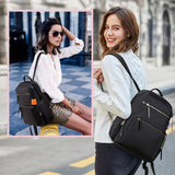 NNEDSZ Black Anti-theft Laptop Backpack with Wear-resistant Design