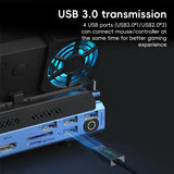 NNEDSZ 9-In-1 Usb-C Gaming Dock With Detachable Fan - Blue / Black