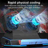 NNEDSZ 9-In-1 Usb-C Gaming Dock With Detachable Fan - Blue / Black