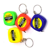 NNEDSZ Compact Square Tape Measure Keychain - Set Of 4