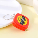 NNEDSZ Compact Square Tape Measure Keychain - Set Of 4