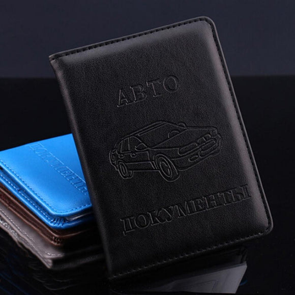 NNEDSZ Stylish Pu Leather Driving License Holder Wallet - Black