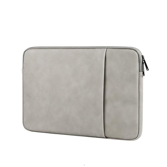NNEDSZ 13.3 Inch Double Layer Waterproof Laptop Liner Bag - Light Gray