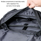 NNEDSZ Waterproof Nylon Cycling Shoulder Bag Large Capacity Black