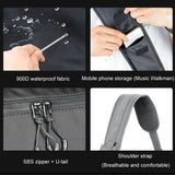 NNEDSZ Waterproof Nylon Cycling Shoulder Bag Large Capacity Black