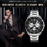 NNEDSZ Waterproof Quartz Watch For Men - Casual Business Style - White Shell White