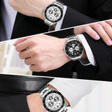 NNEDSZ Waterproof Quartz Watch For Men - Casual Business Style - White Shell White