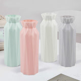 NNEDSZ 2-pack Plastic Round Vases - Simple Anti-fall Home Decor Ornaments - Green
