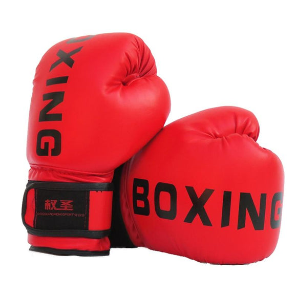 NNEDSZ Junior Boxing Training Gloves For Sanda Fighting - Letter Pattern - Red