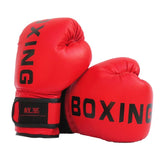 NNEDSZ Junior Boxing Training Gloves For Sanda Fighting - Letter Pattern - Red