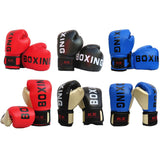NNEDSZ Junior Boxing Training Gloves For Sanda Fighting - Letter Pattern - Red