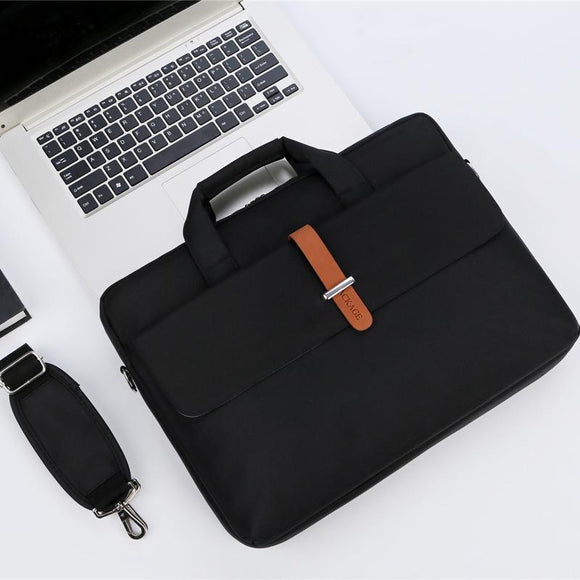 NNEDSZ 14-14.6 Inch Multifunctional Laptop Bag - Durable Shoulder & Handheld - Black