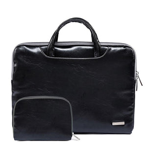 NNEDSZ 13.3 Inch Simple Business Laptop Bag With Liner - Ls-116 - Pu Black