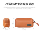 NNEDSZ 15 Inch Waterproof Laptop Bag with Power Pack and Inner Pouch - Brown