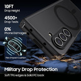 NNEDSZ Ultra-Thin Translucent Magsafe Case For Samsung Galaxy Z Fold4 - Black