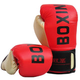 NNEDSZ Adult Boxing Training Gloves For Sanda Fighting - Letter Pattern - Red