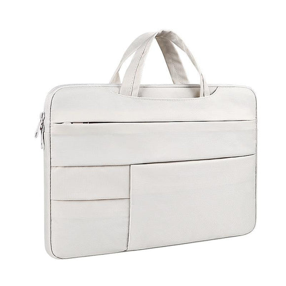 NNEDSZ 15.6 Inch Waterproof Laptop Bag - Wearable - Creamy-White