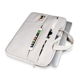 NNEDSZ 15.6 Inch Waterproof Laptop Bag - Wearable - Creamy-White