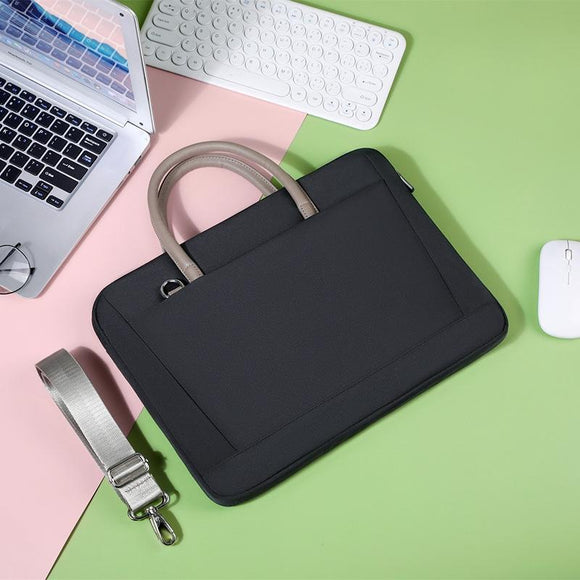 NNEDSZ 13-13.3 Inch Laptop Bag Crossbody Briefcase in Oxford Cloth - Black - 15 - 16.1 Inch