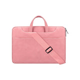 NNEDSZ 15.6 Inch Detachable Shoulder Laptop Bag - Frosted Pu Business - Pink