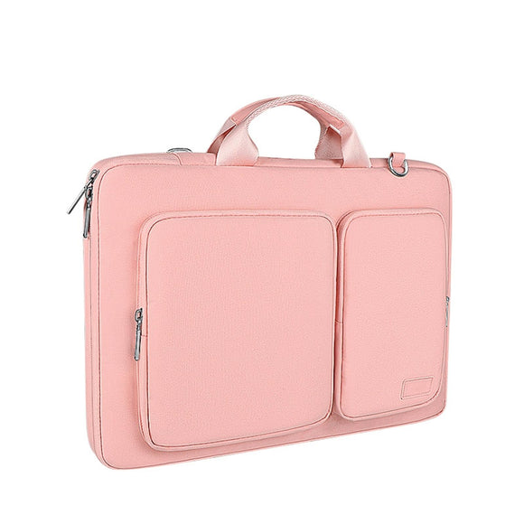 NNEDSZ 15.6 Inch Thickened Polyester Laptop Bag - Pink