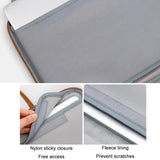 NNEDSZ Waterproof Leather Computer Bag - 15 / 15.6 / 16 Inches Fully Open & Portable - Gray Brown