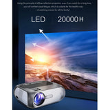 NNEDSZ 720P Home Theater Projector - 200 Ansi Lumens - Silver Grey