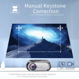 NNEDSZ 720P Home Theater Projector - 200 Ansi Lumens - Silver Grey