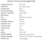 NNEDSZ Portable Mini Projector - 80 Lumens 1080P Support 320X240 Pixels