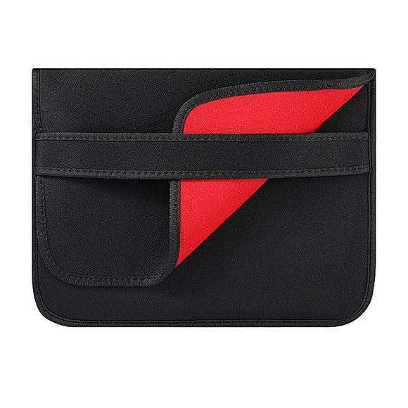 NNEDSZ Horizontal Flap Clutch Bag with Neoprene Laptop Lining - Black - 15 Inch