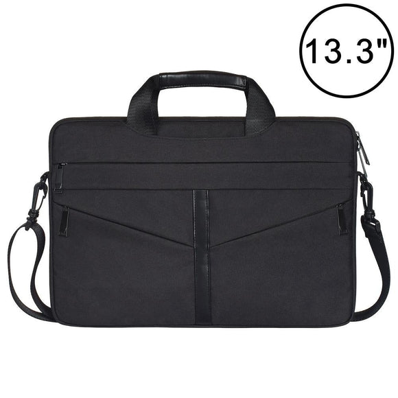 NNEDSZ Stylish Zipper Laptop Bag with Shoulder Strap - Durable & Breathable - Black