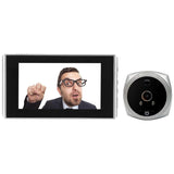 NNEDSZ Smart Cat Eye Video Doorbell With 4.5 1080P Hd Screen Night Vision & Motion Detection - Black
