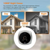 NNEDSZ Smart Cat Eye Video Doorbell With 4.5 1080P Hd Screen Night Vision & Motion Detection - Black