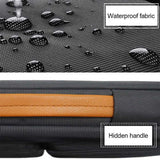 NNEDSZ Waterproof Nylon Laptop Handbag with Trolley Strap - Fits 13-14 Inch Laptops - Black