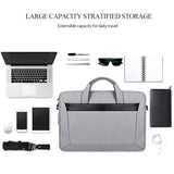 NNEDSZ Expandable Laptop Bag - Waterproof Oxford Cloth Detachable Shoulder Strap - Black