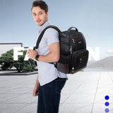 NNEDSZ Large Capacity Multi-layer Laptop Backpack with Breathable Design - 15.6 Inch Black - 35x20x43cm