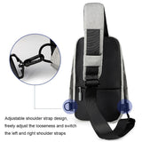NNEDSZ Adjustable Sports Chest Bag Lightweight & Versatile - Elegant Grey
