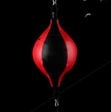 NNEDSZ Adult Hanging Speed Ball For Boxing Fitness - Free Punching Bag - Drawstring Red & Black