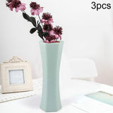 NNEDSZ 3-piece Plastic Hydroponic Vase Set for Creative Home Decor - Green